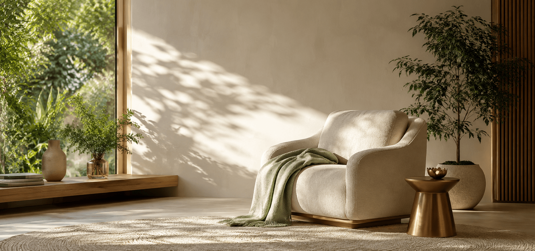 Calm reflective therapy space with natural light for psychotherapy and emotional healing at Blooming Mind